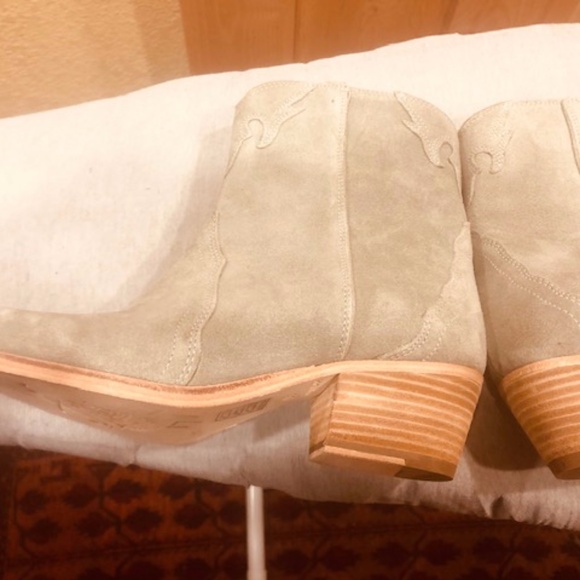 Free People New Frontier Western Dusty Mint suede 36.5 - Picture 6 of 11